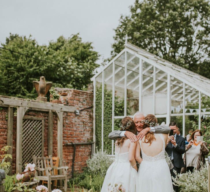 Two Brides with ASOS & Arielle by Heidi Hudson Wedding Dresses | Rustic Tipi Wedding at The Grange, Belluton, Pensford | Images by Felix Russell-Saw & Ryan Winterbotham