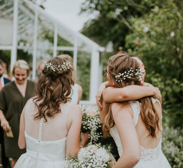 Two Brides with ASOS & Arielle by Heidi Hudson Wedding Dresses | Rustic Tipi Wedding at The Grange, Belluton, Pensford | Images by Felix Russell-Saw & Ryan Winterbotham