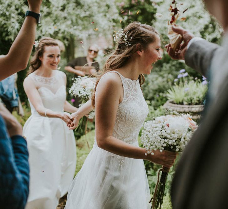 Two Brides with ASOS & Arielle by Heidi Hudson Wedding Dresses | Rustic Tipi Wedding at The Grange, Belluton, Pensford | Images by Felix Russell-Saw & Ryan Winterbotham