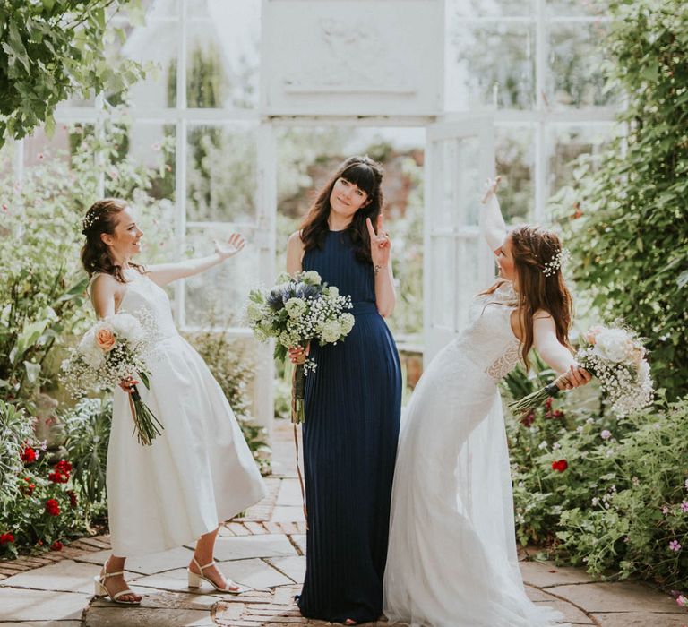 Two Brides with ASOS & Arielle by Heidi Hudson Wedding Dresses | Rustic Tipi Wedding at The Grange, Belluton, Pensford | Images by Felix Russell-Saw & Ryan Winterbotham