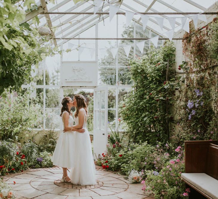 Two Brides with ASOS & Arielle by Heidi Hudson Wedding Dresses | Rustic Tipi Wedding at The Grange, Belluton, Pensford | Images by Felix Russell-Saw & Ryan Winterbotham