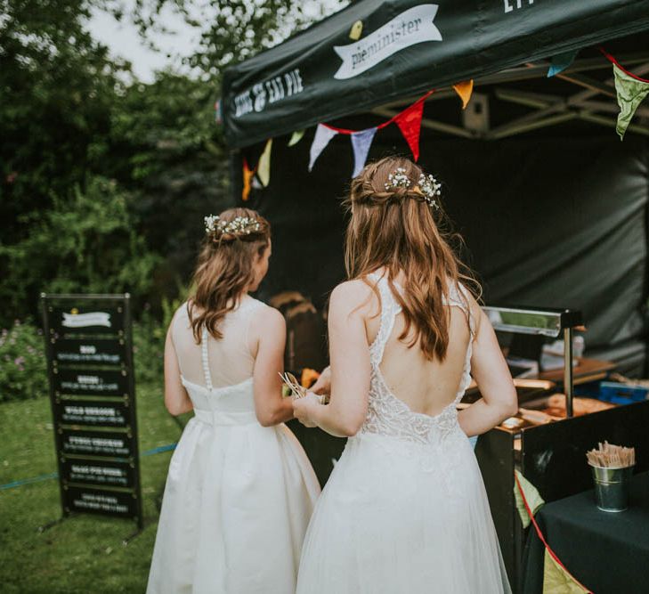 Two Brides with ASOS & Arielle by Heidi Hudson Wedding Dresses | Rustic Tipi Wedding at The Grange, Belluton, Pensford | Images by Felix Russell-Saw & Ryan Winterbotham