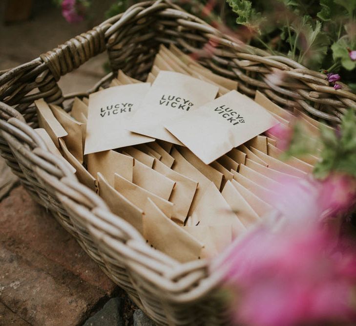 Wedding Favours | Rustic Tipi Wedding at The Grange, Belluton, Pensford | Images by Felix Russell-Saw & Ryan Winterbotham