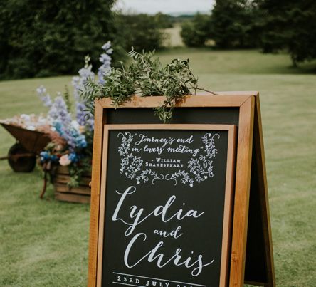 Blackboard Wedding Sign