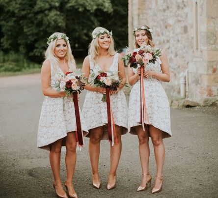 Bridesmaids in Sheike Dresses