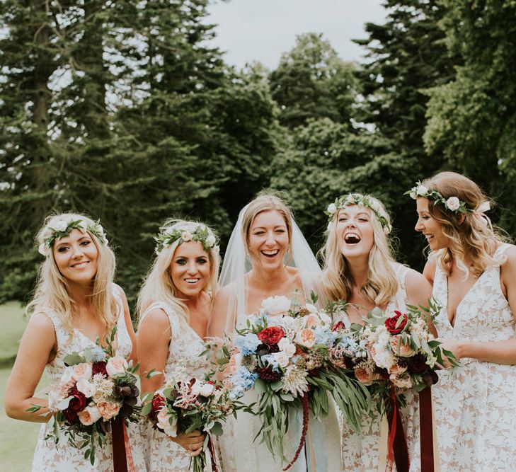 Bridesmaids in Sheike Dresses