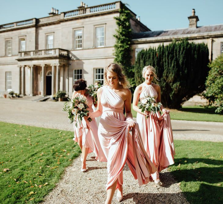 Bridesmaids in Pink Twobirds Dresses | The Lou's Photography