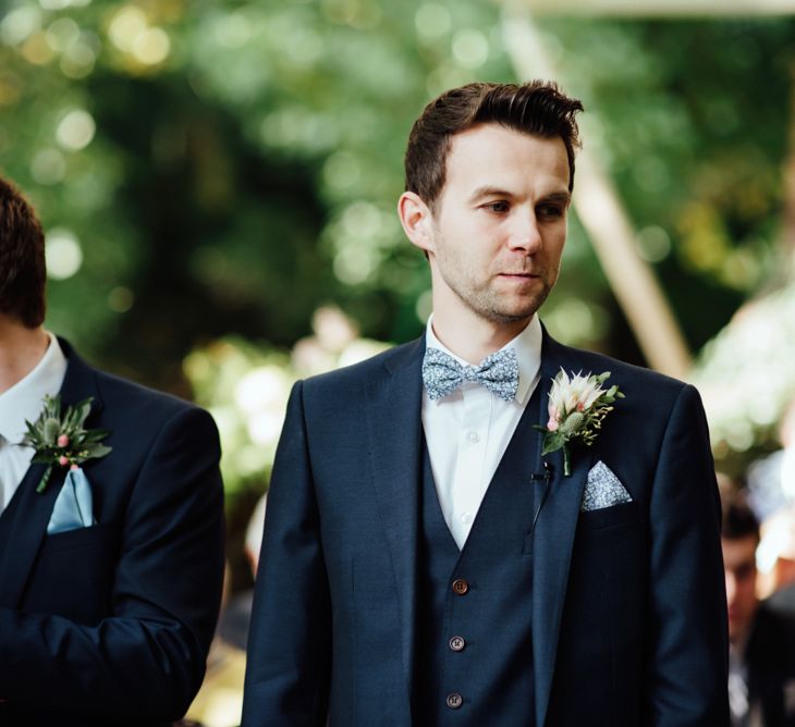 Groomsmen in Herbie Frogg Suits | Liberty Print Ties | The Lou's Photography