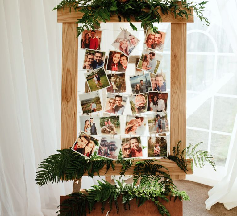 Wooden Polaroid Picture Wedding Decor | The Lou's Photography