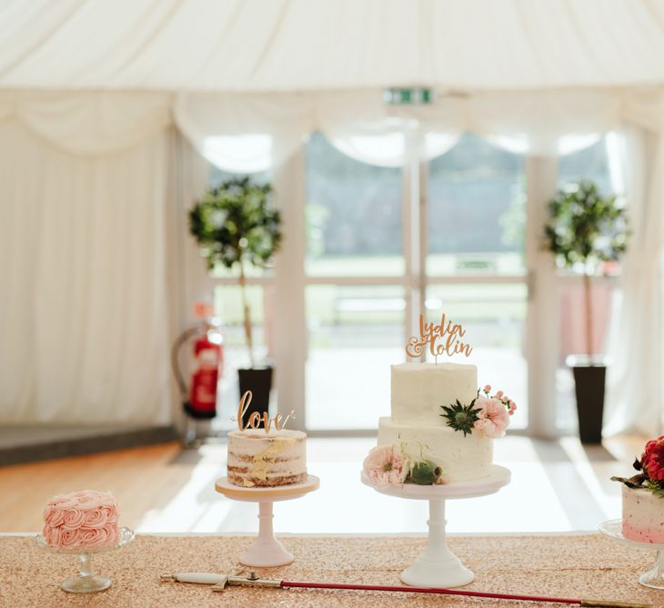 Wedding Cake Dessert Table by The Little Cupcakery NI | The Lou's Photography