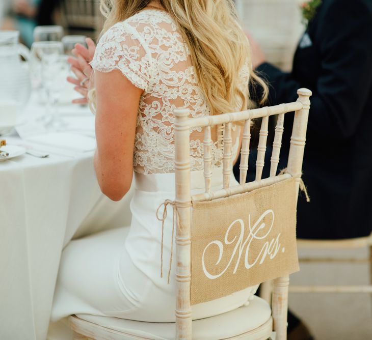 Hessian 'Mrs' Chair Back Decor | The Lou's Photography