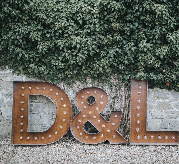 Giant DIY Letters | Country Wedding at Farmers Barns, Rosedew Farm, Cardiff | Grace Elizabeth Photography and Film