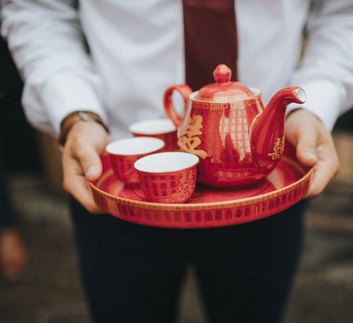 Chinese Tea Ceremony | Country Wedding at Farmers Barns, Rosedew Farm, Cardiff | Grace Elizabeth Photography and Film