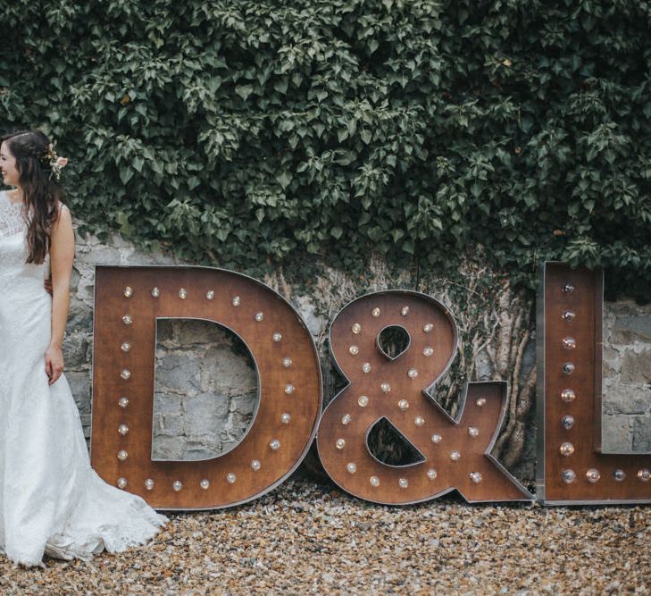 Bride in Augusta Jones Sophia Gown | Groom in Slaters Suit | Country Wedding at Farmers Barns, Rosedew Farm, Cardiff | Grace Elizabeth Photography and Film