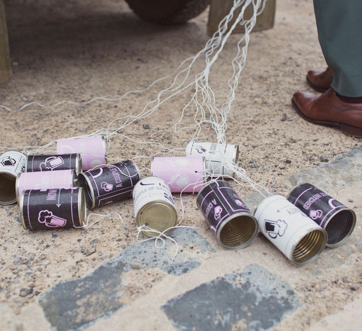 Tin Cans | Wedding Decor | Roth Bar and Grill Wedding Somerset | Cotton Candy Photography