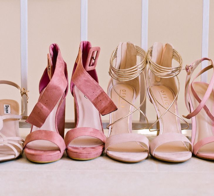 Pink Hued Wedding Shoes | Jewel Coloured Spanish Wedding Planned & Styled by Rachel Rose Weddings | Anna Gazda Photography