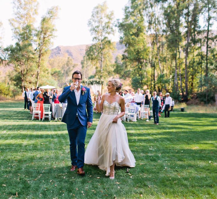 Bride in Catherine Deane 'Freya' Gown | Groom in Reiss Suit | Jewel Coloured Spanish Wedding Planned & Styled by Rachel Rose Weddings | Anna Gazda Photography