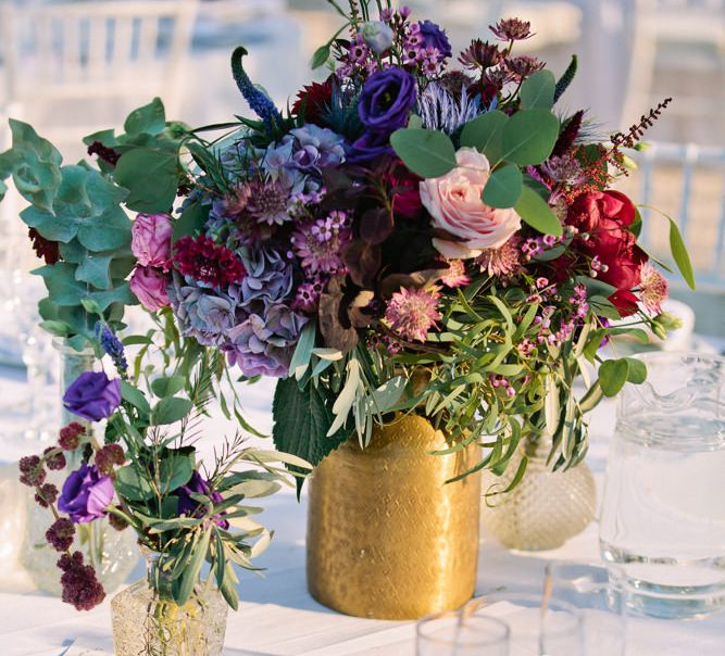 Deep Pink & Purple Wedding Flowers | Jewel Coloured Spanish Wedding Planned & Styled by Rachel Rose Weddings | Anna Gazda Photography