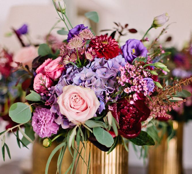 Bright Pink & Purple Wedding Flowers | Jewel Coloured Spanish Wedding Planned & Styled by Rachel Rose Weddings | Anna Gazda Photography