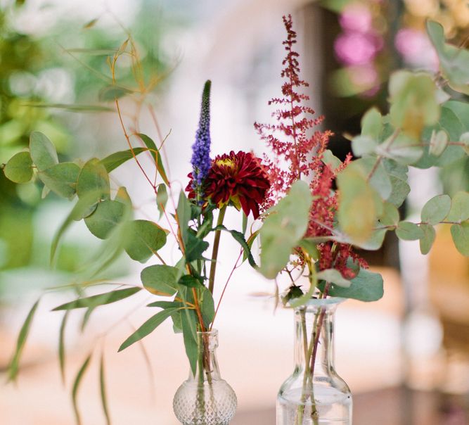 Flower Stems in Vases | Jewel Coloured Spanish Wedding Planned & Styled by Rachel Rose Weddings | Anna Gazda Photography