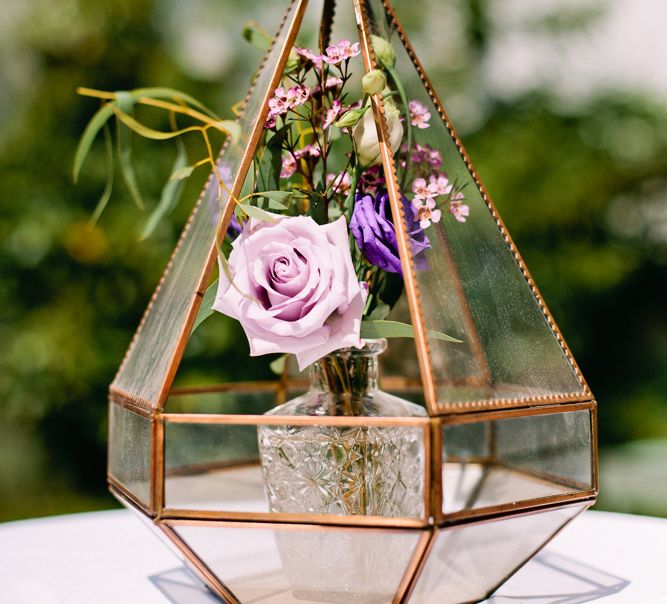 Terrarium Wedding Decor | Jewel Coloured Spanish Wedding Planned & Styled by Rachel Rose Weddings | Anna Gazda Photography