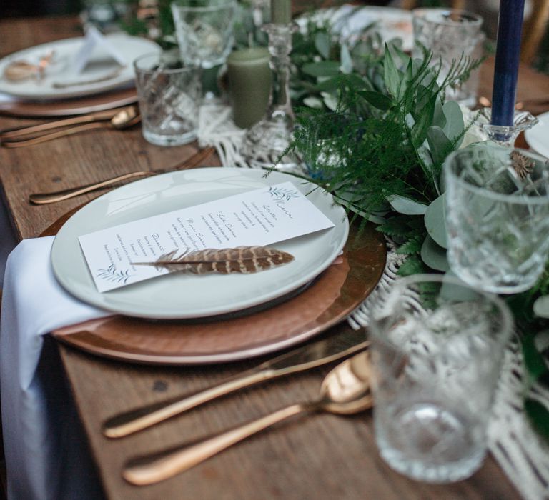 Macrame & Feathers For A Boho Wedding At The Kedleston Derby With Succulents & Foliage Details And Images By Magda K Photography