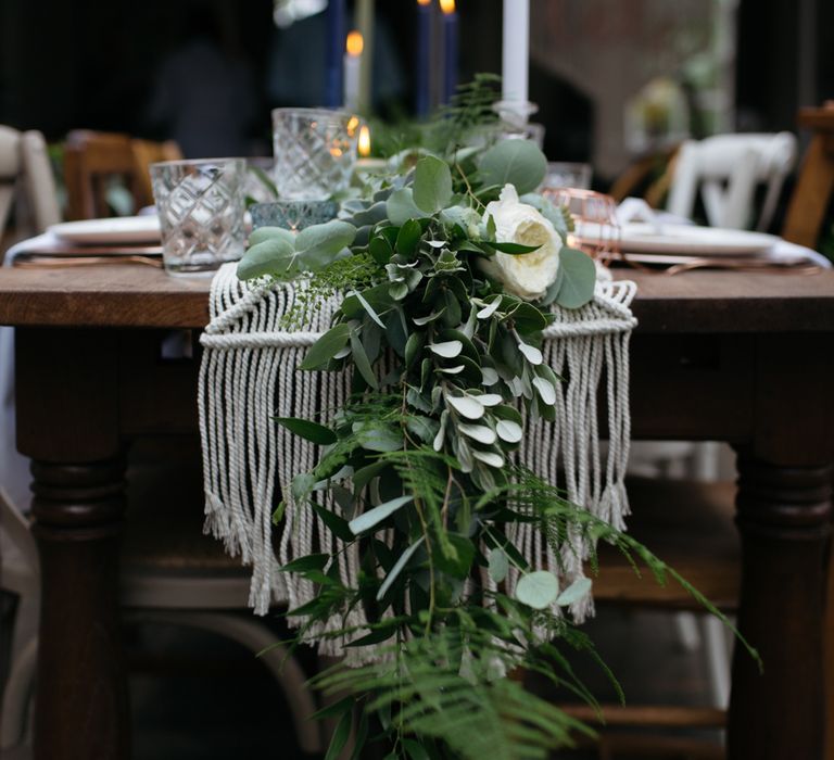 Macrame & Feathers For A Boho Wedding At The Kedleston Derby With Succulents & Foliage Details And Images By Magda K Photography