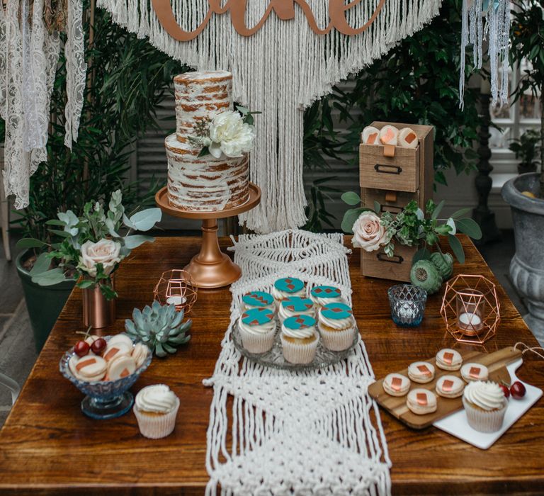 Macrame & Feathers For A Boho Wedding At The Kedleston Derby With Succulents & Foliage Details And Images By Magda K Photography