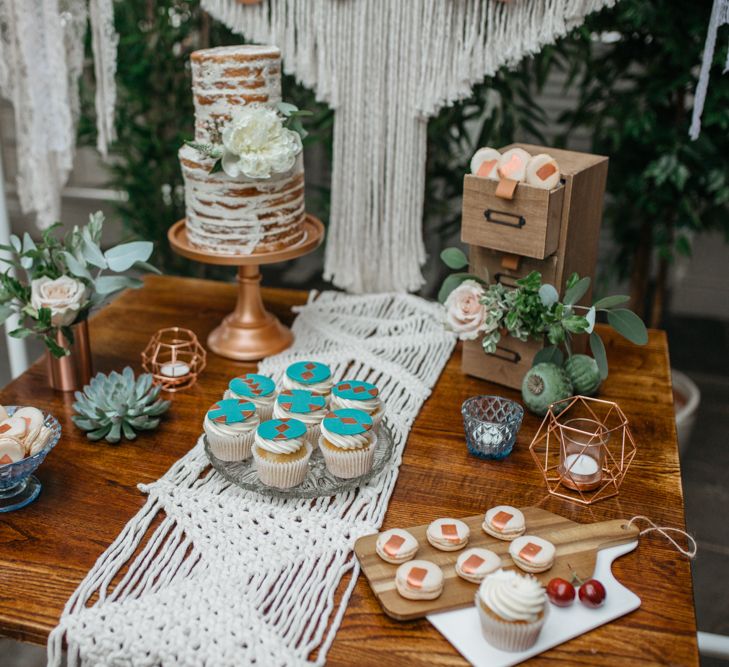 Macrame & Feathers For A Boho Wedding At The Kedleston Derby With Succulents & Foliage Details And Images By Magda K Photography