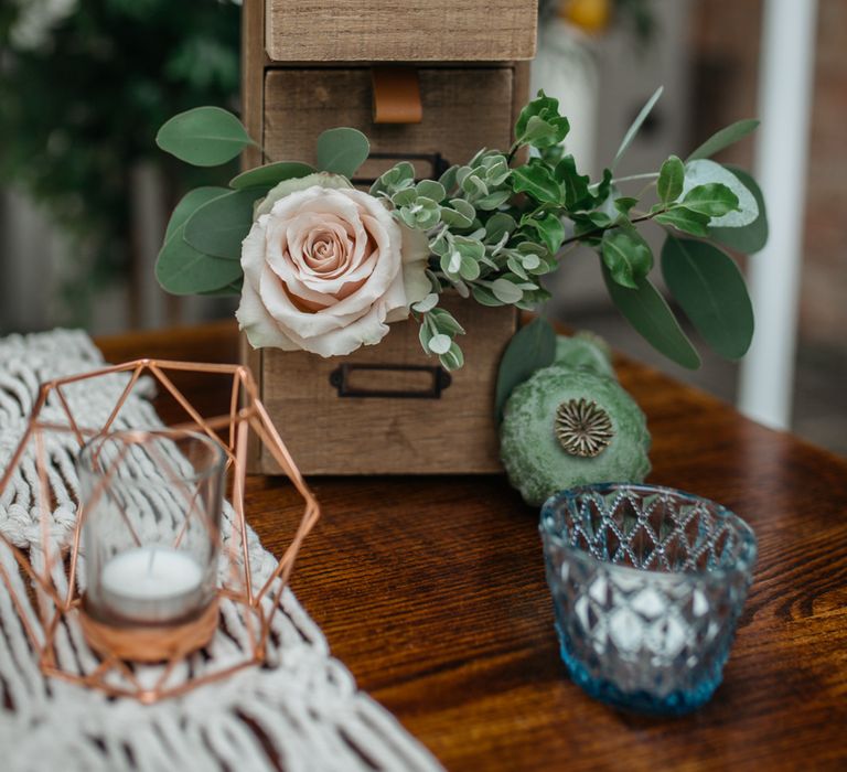 Macrame & Feathers For A Boho Wedding At The Kedleston Derby With Succulents & Foliage Details And Images By Magda K Photography