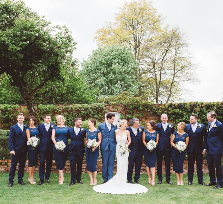 Elegant Pastel Wedding Northbrook Park Rose & Peony Floral Arrangements & Bride In Illusion Lace Dress By Pronovias & Images From Hollie Carlin Photography