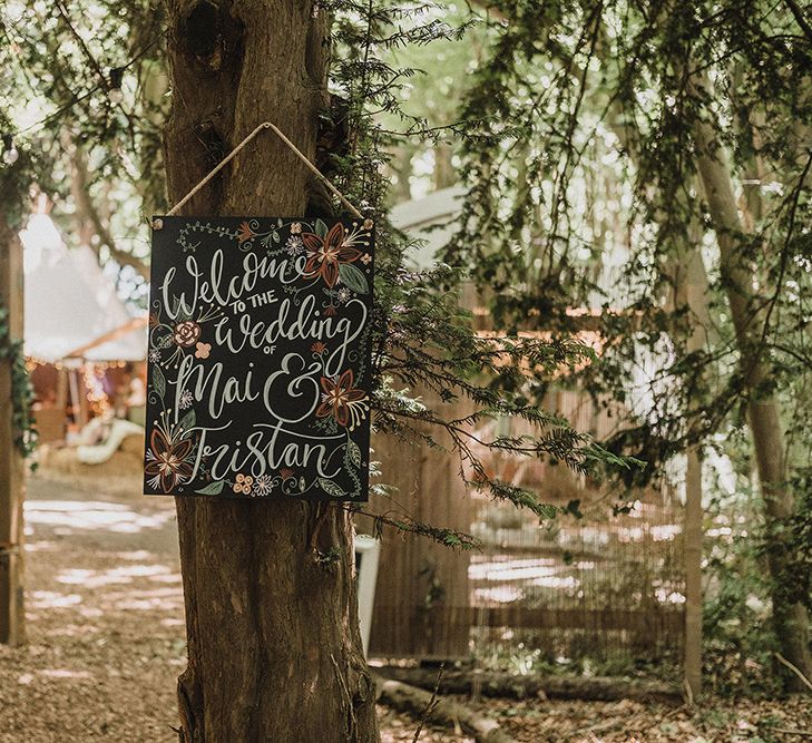 Woodland Wedding With Bride In Hermione De Paula & Reformation Silk Evening Dress With Groom In Tweed Hugo Boss & Images By Jason Mark Harris