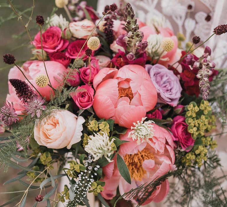 Pink Peony Wedding Bouquet