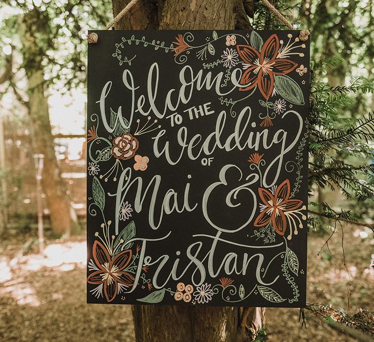 Chalkboard Welcome Sign For Wedding