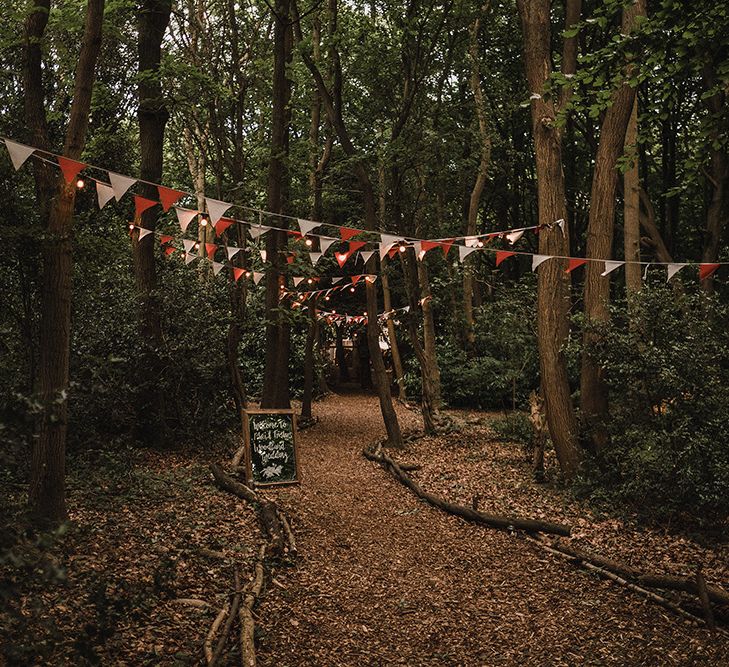 Woodland Wedding With Bride In Hermione De Paula & Reformation Silk Evening Dress With Groom In Tweed Hugo Boss & Images By Jason Mark Harris