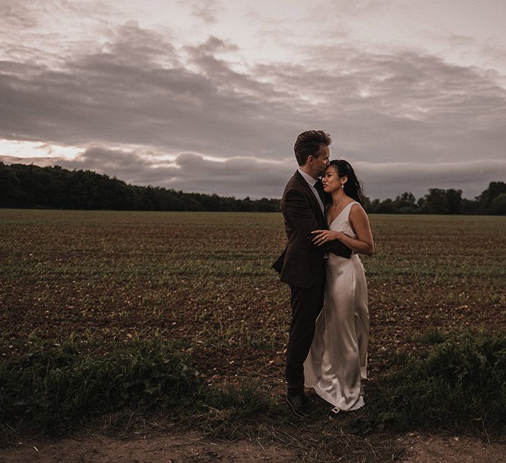 Bride In Reformation Wedding Dress