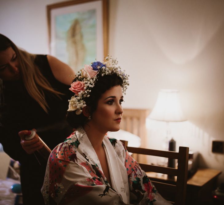 Getting Ready | Bridal Beauty | Flower Crown | Ally M Photography