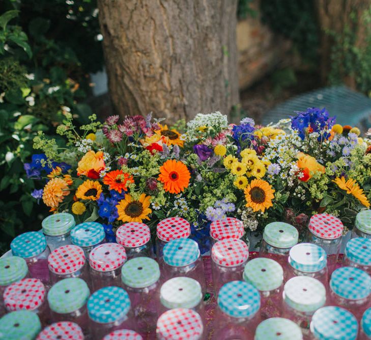 Jam Wedding Flavours | Bright DIY Back Garden Wedding | Lisa Webb Photography | Bright DIY Back Garden Wedding | Lisa Webb Photography