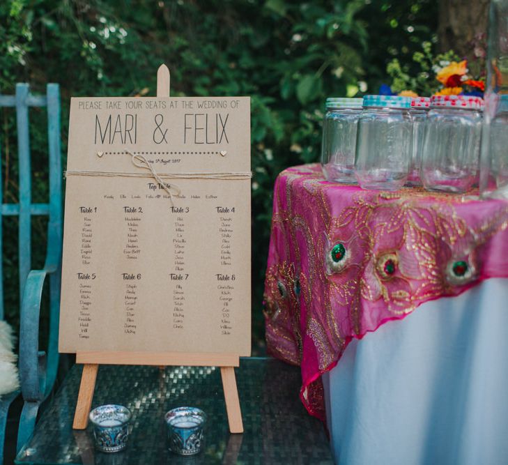 Table Plan | Bright DIY Back Garden Wedding | Lisa Webb Photography | Bright DIY Back Garden Wedding | Lisa Webb Photography