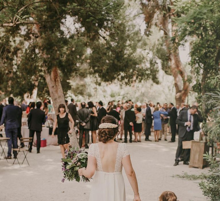 Bride with Daughter on Wedding Day