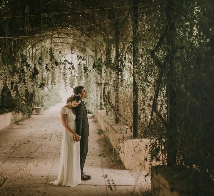 Bride in Laure De Sagazan | Outdoor Wedding Alicante | Paloma Cruz Eventos