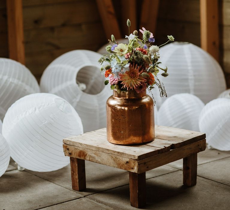 Festival Wedding At Campsite In Holland With A Picnic Reception & Images From Green Antlers Photography