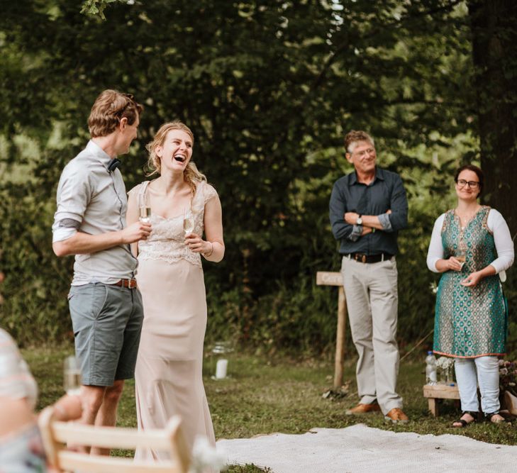 Festival Wedding At Campsite In Holland With A Picnic Reception & Images From Green Antlers Photography