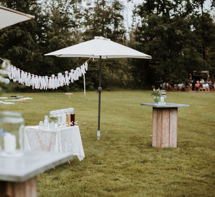 Festival Wedding At Campsite In Holland With A Picnic Reception & Images From Green Antlers Photography