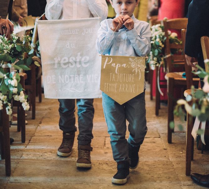 Page Boys At Wedding // Rime Arodaky Bride For A Stylish Artistic & Bohemian French Wedding At La Dime De Giverny France With Images From Paris Wedding Photographer Juli Etta