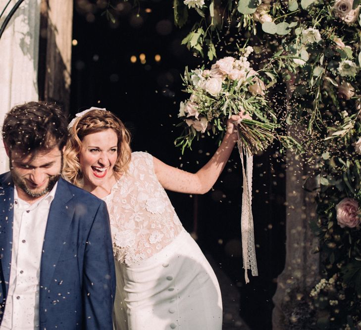 Just Married // Rime Arodaky Bride For A Stylish Artistic & Bohemian French Wedding At La Dime De Giverny France With Images From Paris Wedding Photographer Juli Etta