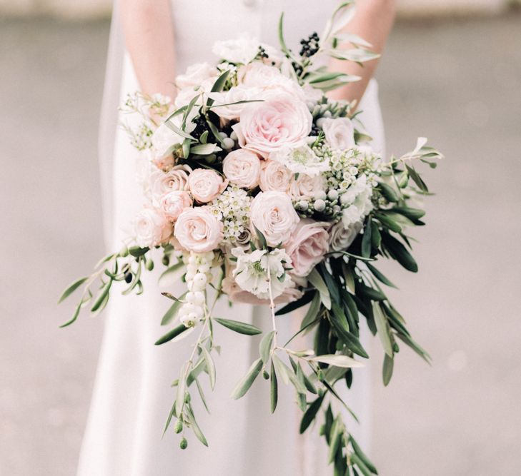 Pink & White Wedding Bouquet // Rime Arodaky Bride For A Stylish Artistic & Bohemian French Wedding At La Dime De Giverny France With Images From Paris Wedding Photographer Juli Etta