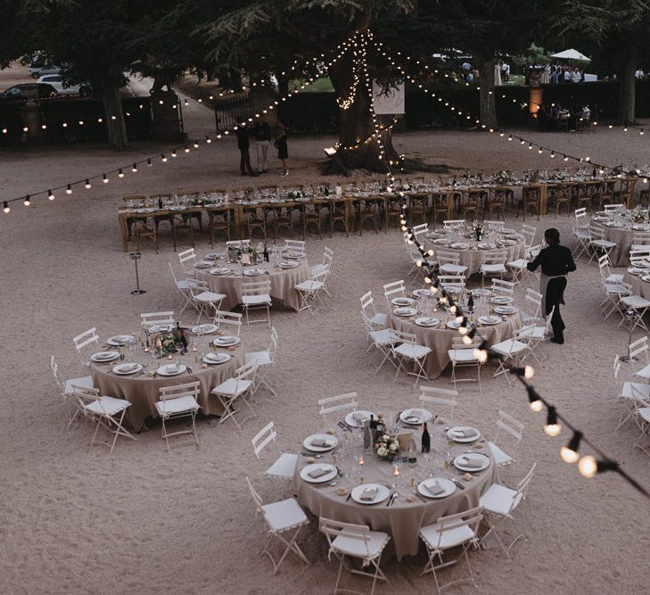 Pink & White Outdoor Reception at Château Alpheran Provence | Sebastien Boudot Photography