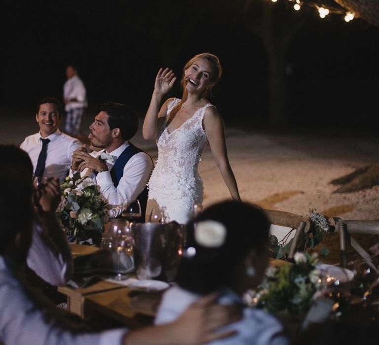 Pink & White Outdoor Reception at Château Alpheran Provence | Sebastien Boudot Photography