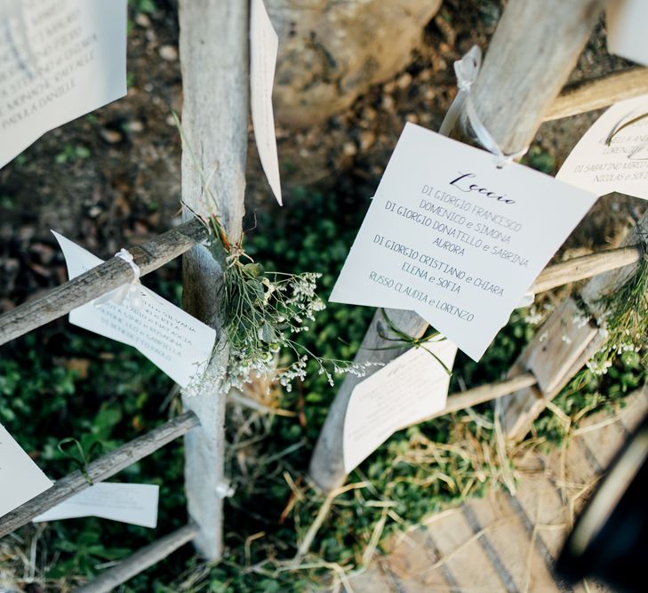 Rustic Wedding In Italy With Dried Flower Bouquets & Flower Crowns And Bride In High Necked Lace Gown With Images From Andrea Calvano